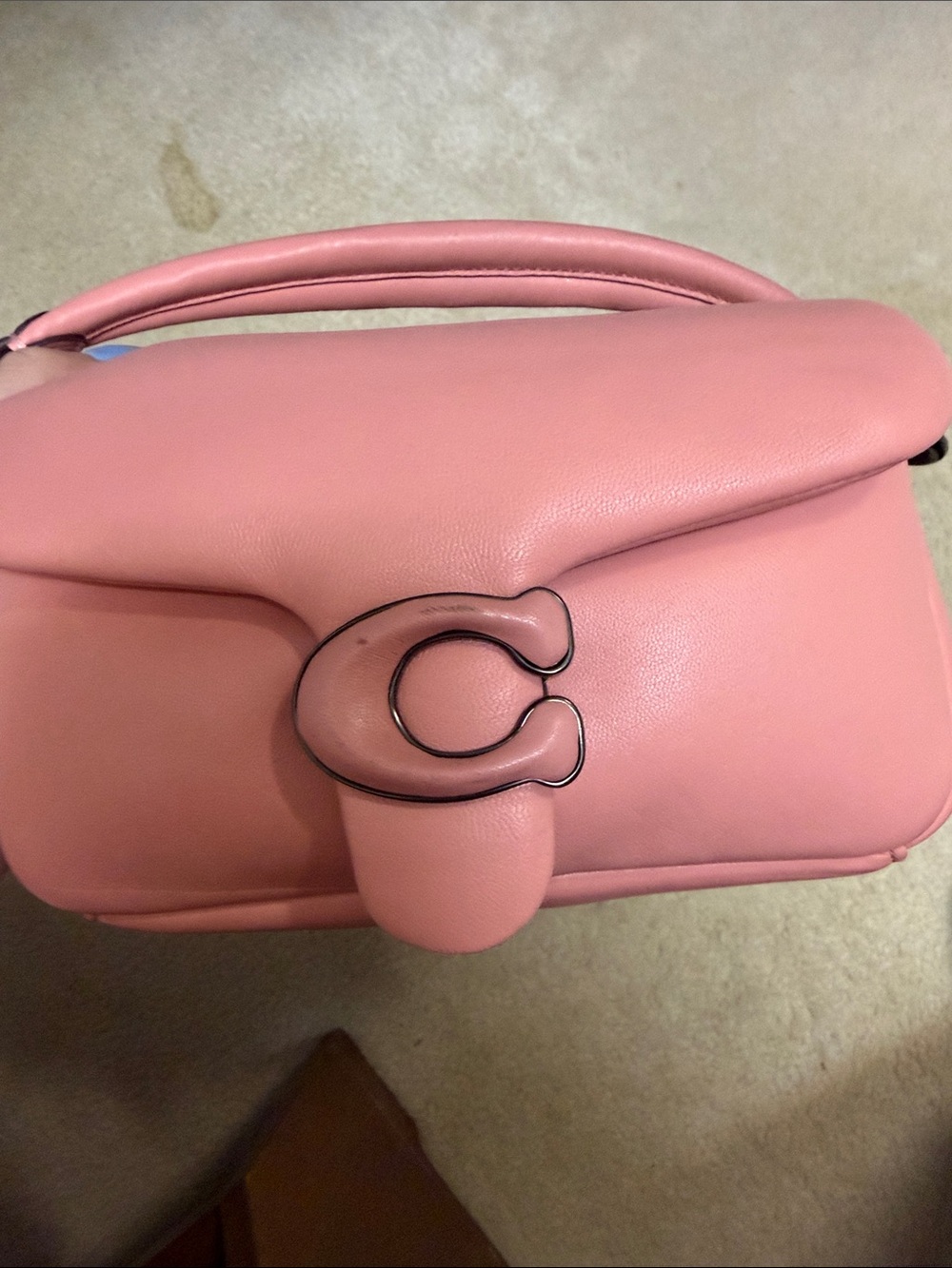 Coach Pink Leather mini pillow tabby Crossbody with Top Handle - Picture 2 of 4